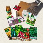 Kit de jardinage - Coffret mon premier potager + Gant de jardinage marron - M (Taille 8) - face recto
